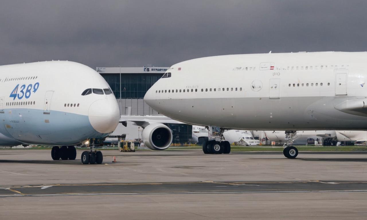 Airbus A380 Compared to Boeing 747